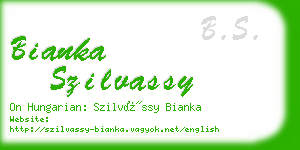 bianka szilvassy business card